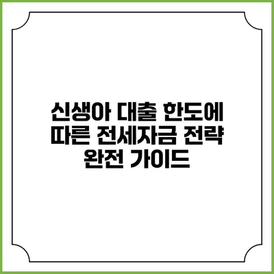 신생아 대출 한도에 따른 전세자금 전략 완전 가이드