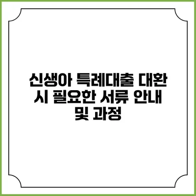 신생아 특례대출 대환 시 필요한 서류 안내 및 과정