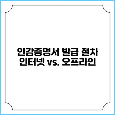 인감증명서 발급 절차: 인터넷 vs. 오프라인