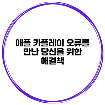 애플 카플레이 오류를 만난 당신을 위한 해결책